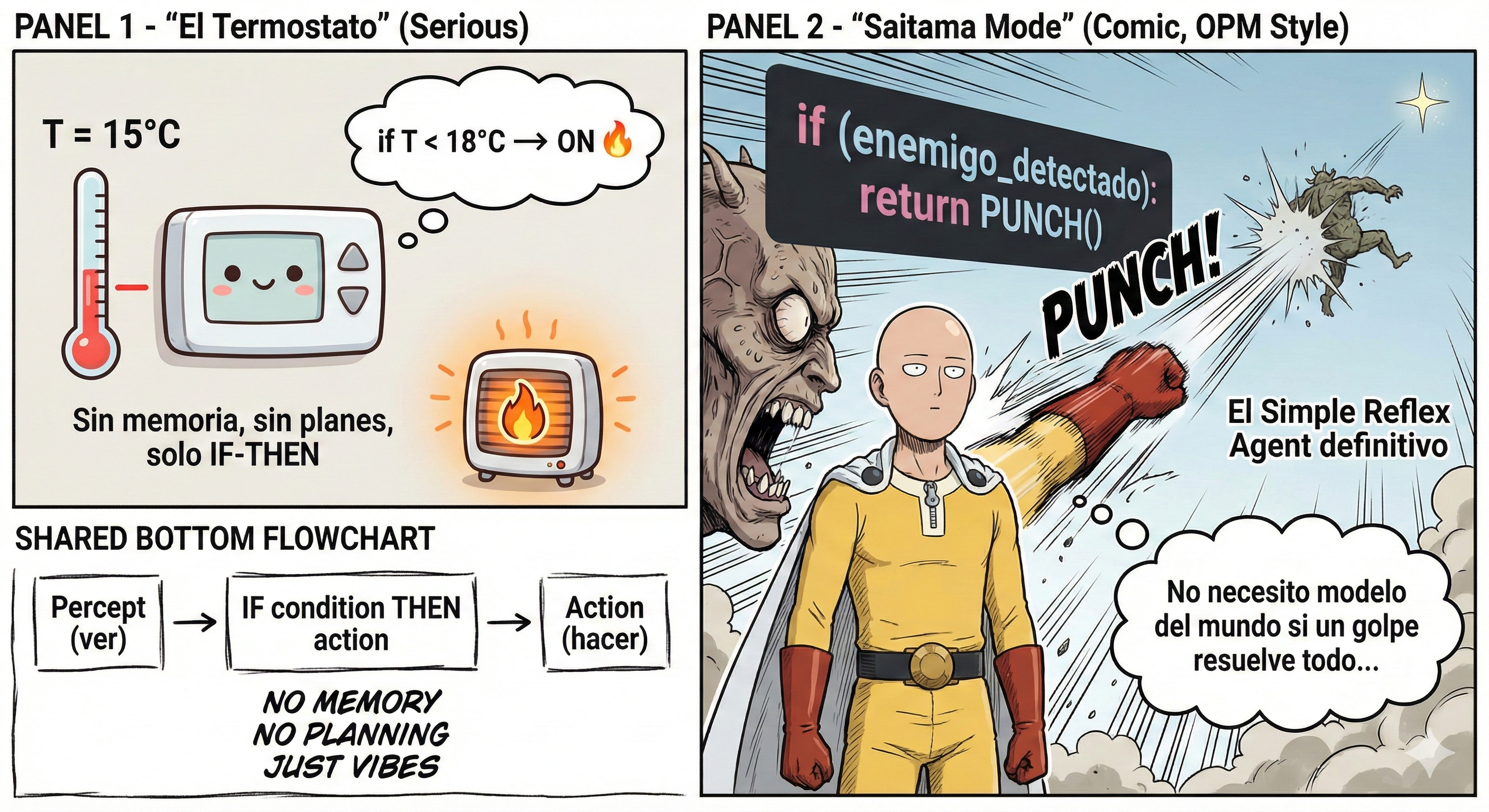 Simple Reflex Agent - Termostato y Vacuum